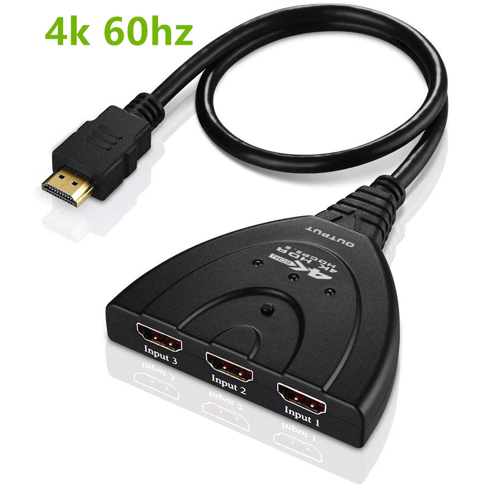 4k*2k 60hz 30hz HDMI 兼容切換器迷你 3 端口 2.0 4K 切換器分配器 1080P 3 進 1