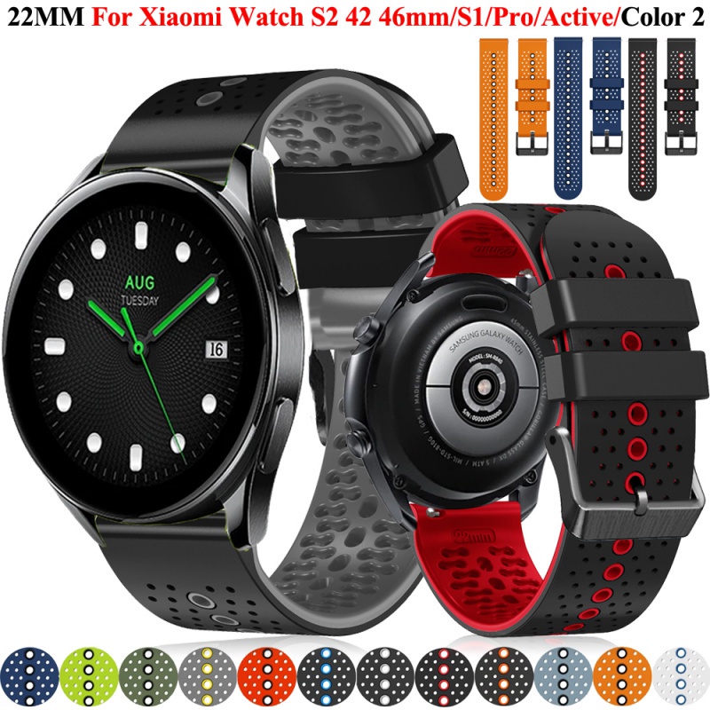 【免運】小米watch S2 46 42mm/S1 Pro/Active/Mi Watch color2雙色矽膠錶帶