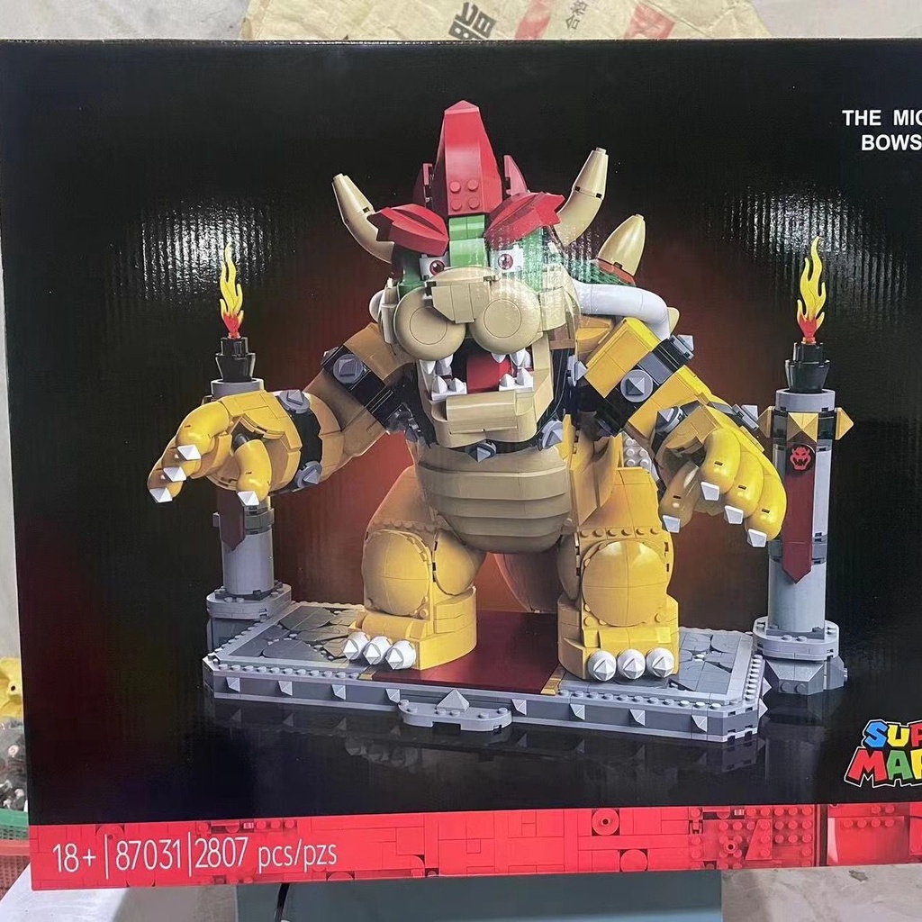KNBQ 超級馬里奧積木 兼容樂高71411強大的酷霸王 87031超級馬里奧系列拼裝積木 男孩玩具