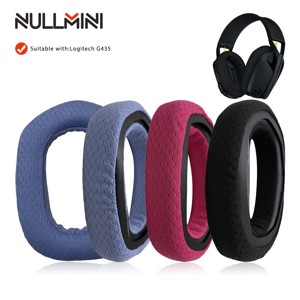 Nullmini 替換耳墊適用於羅技 G435 耳機耳罩套耳墊耳機頭帶頭梁