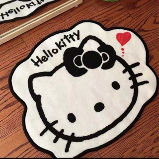 hello kitty貓地毯 可愛卡通異形地墊 臥室床邊裝飾毯 梳妝檯穿衣鏡