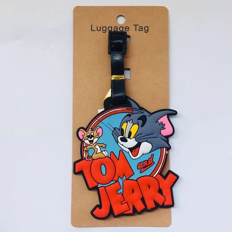 OO4Q 旅行必備 貓和老鼠 Tom and Jerry行李掛牌 登機牌 託運牌 掛飾 行李吊牌 姓名標籤 書包吊牌