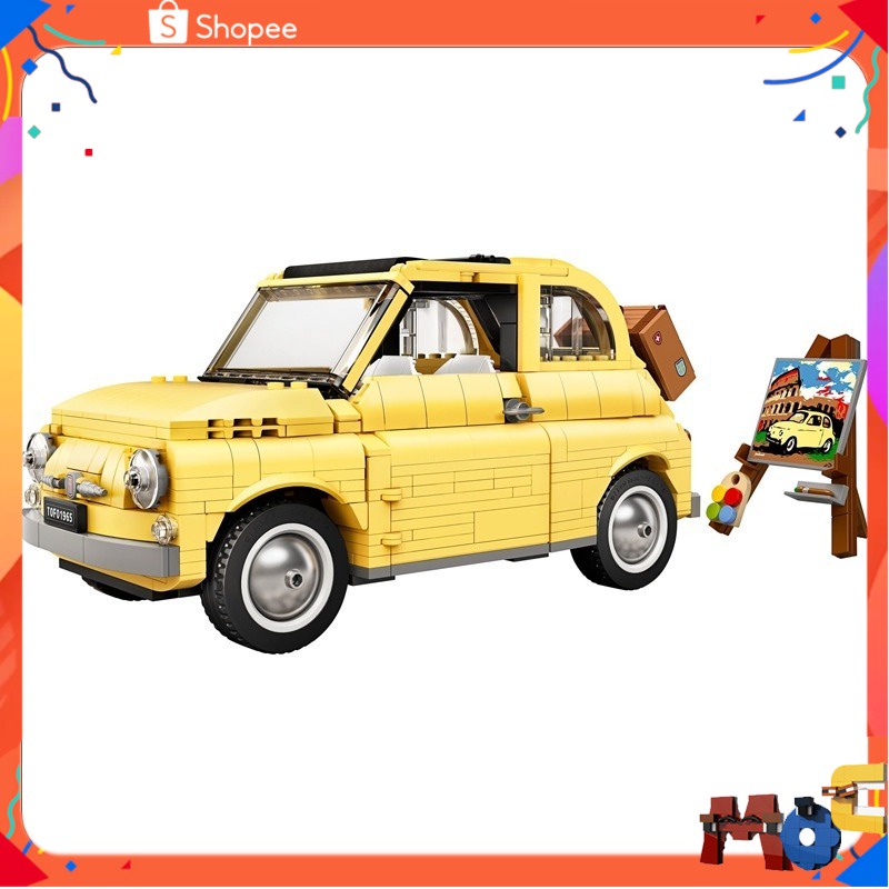 菲亞特 Fiat 500 兼容樂高 10271 DIY 拼圖拼裝汽車積木收藏擺件(960+/PCS)兒童玩具禮物