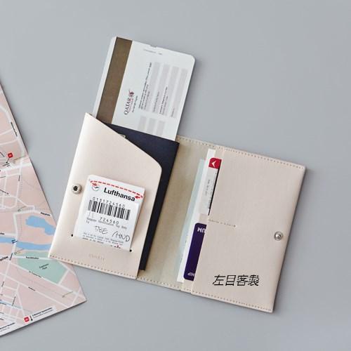 【客製化】【護照套】2023簡約氣質 仿皮短版護照夾 時尚洋氣男女旅行證件包 護照包機票夾