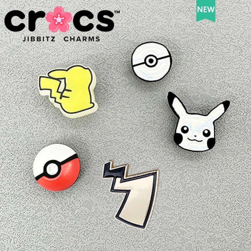 jibbitz crocs 銀色寶可夢 鞋釦  LED皮卡丘  可愛卡通鞋飾 charm button