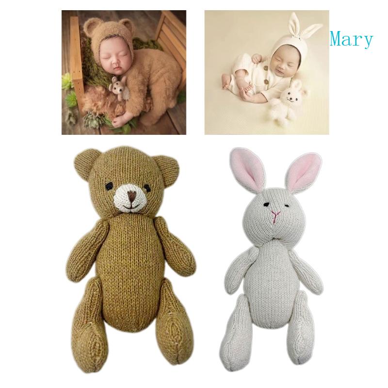 ดก น า 嬰兒手鉤針卡通熊兔子擁抱娃娃新生兒照片擺姿勢家具照片交流攝影道具