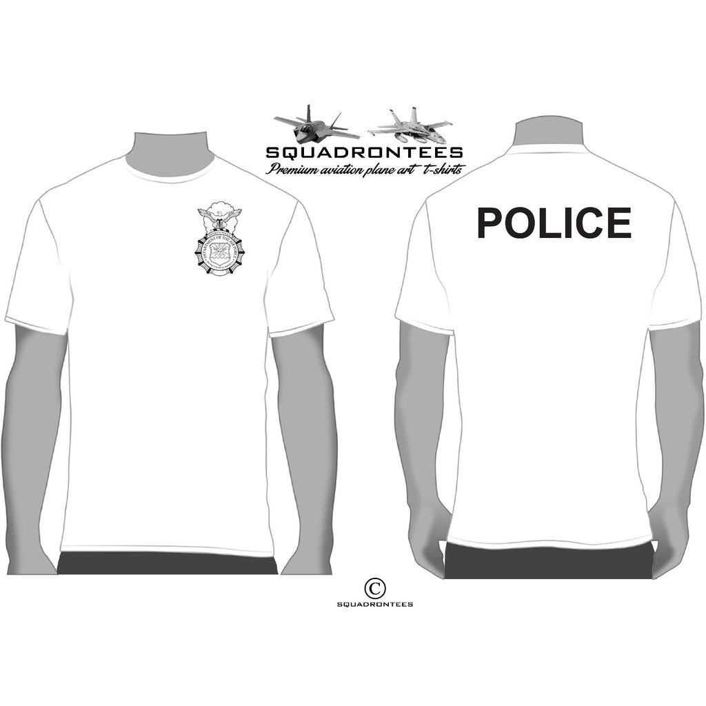 Usaf 安全徽章警察背部 T 恤,美國空軍授權產品