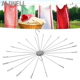 Aliwell Zerodis衣服乾燥架不銹鋼傘折疊襪子衣架便攜式可旋轉毛巾，用於內衣帽子圍巾褲手套