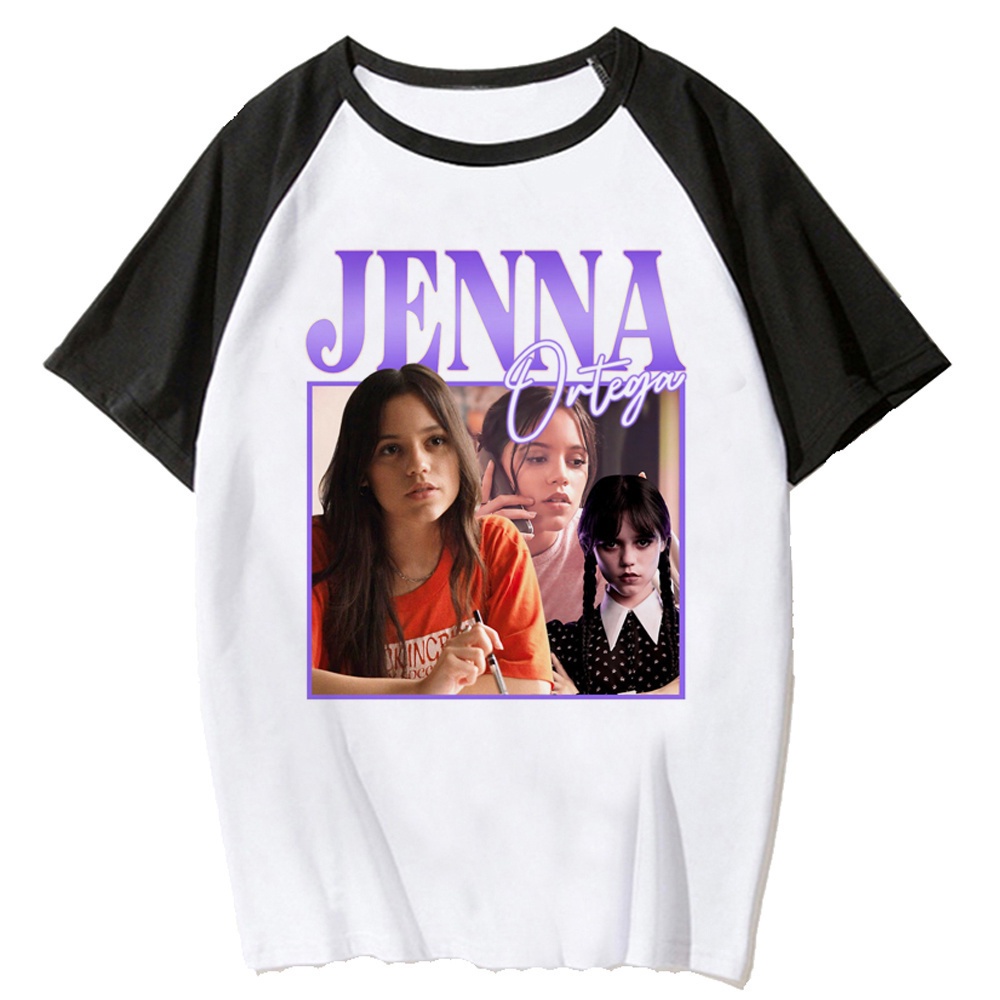 Jenna Ortega t 恤女日本搞笑 Y2K t 恤女 2000 年代原宿服裝