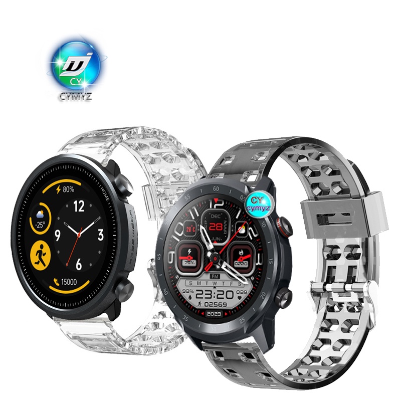 Mibro A1 A2 錶帶透明錶帶適用於 Mibro A2 智能手錶錶帶運動腕帶 Mibro 手錶 A1 A2 錶帶錶
