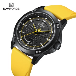 Naviforce 8031 男士品牌豪華防水手錶橡膠運動軍用自動日期石英手錶