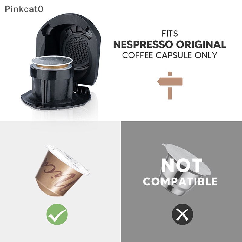 Pinkcat0 可重複使用的咖啡膠囊適配器,適用於 Dolce Gusto Genio S Crema Pod Gri