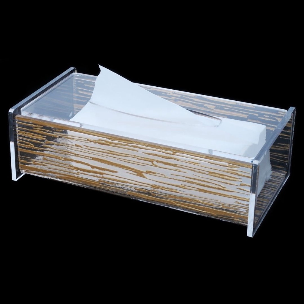 雷克爾透明木紋壓克力面紙盒
