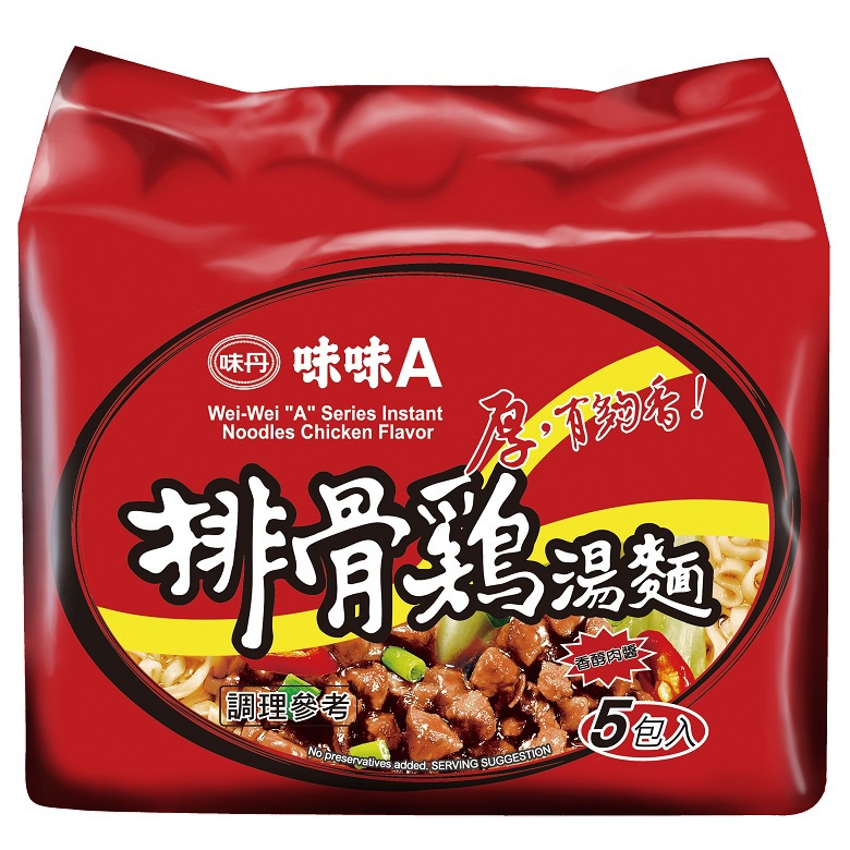 味丹 味味A排骨雞麵(90gx5包/組)[大買家]