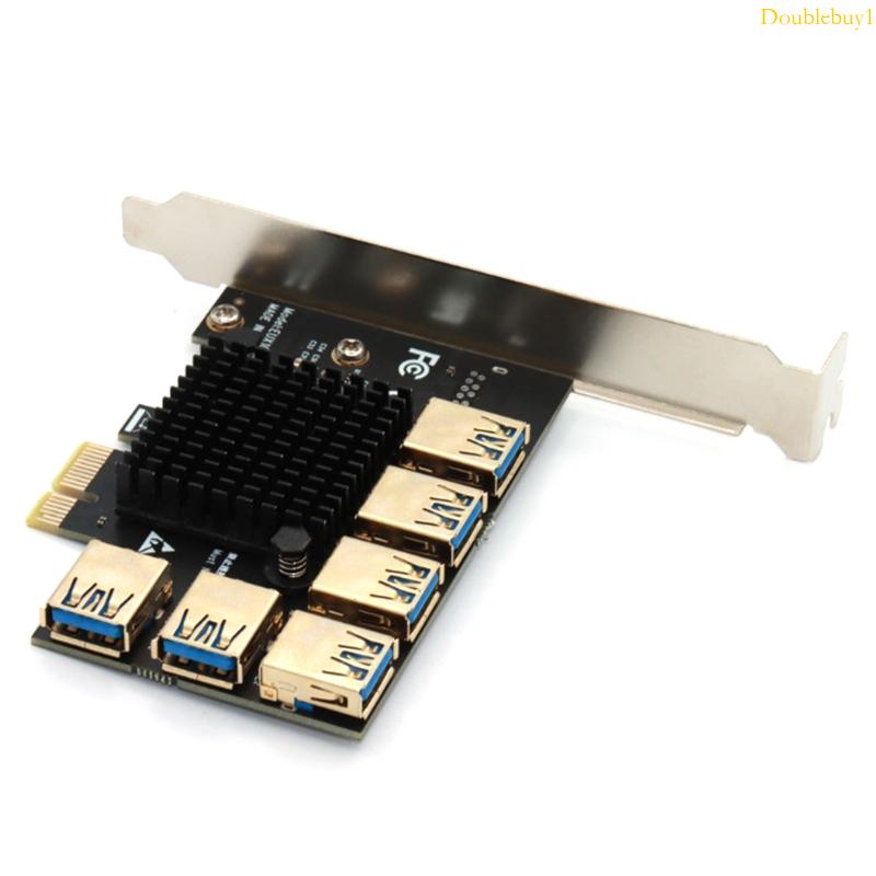 Dou PCI-Express 16X 插槽轉接卡 PCI-e 1X 轉外部 16X PCI-e USB 3 0 適配器