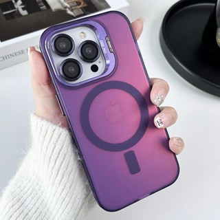 鏡頭支架殼 自帶防塵孔 側邊防滑 適用於iPhone15 14 13 12 Promax手機殼 防摔 Magsafe磁吸