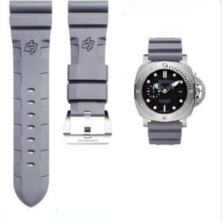 PANERAI 26 毫米軟矽膠錶帶適用於沛納海潛水 PAM 111 380 男士防水錶帶手錶手鍊配件