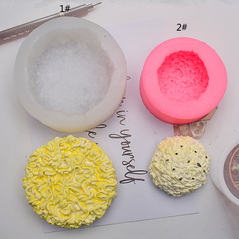 仿真泡麵飯糰爆米花翻糖矽膠模具 DIY巧克力烘焙蠟燭石膏擺件模