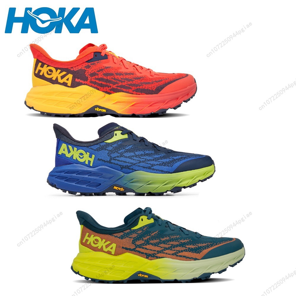 2024 新款 HOKA ONE ONE SPEEDGOAT 5 輕便越野跑鞋跑步運動鞋高牽引力耐用緩震鞋