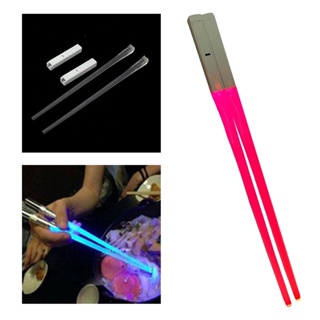 Led 光劍筷子可重複使用發光筷子廚房派對紅色可重複使用筷子點亮光劍筷子 LED 筷子包可重複使用迷你光劍筷子