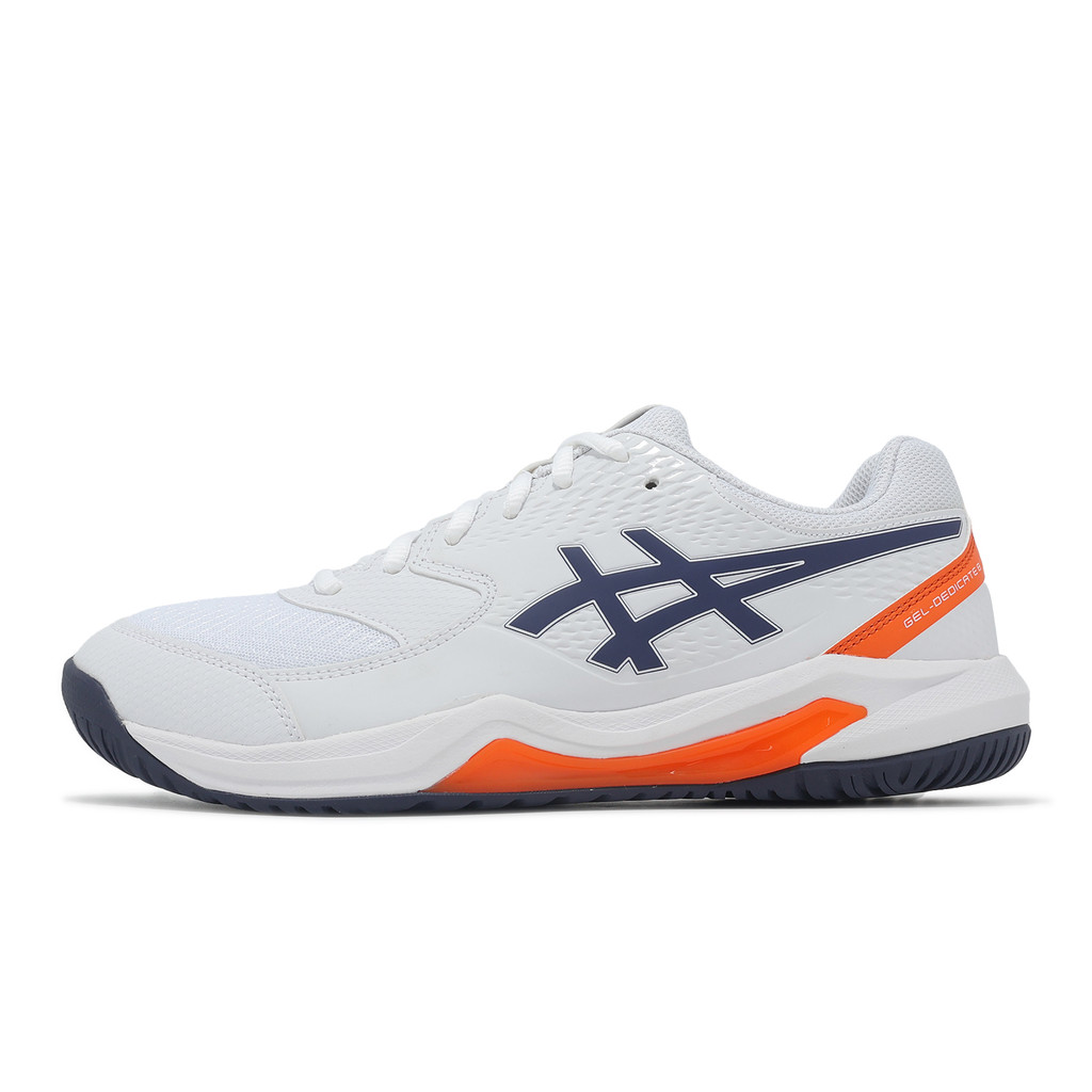 Asics 網球鞋 GEL-Dedicate 8 男鞋 白 深藍 亞瑟士 運動鞋 [ACS] 1041A408110
