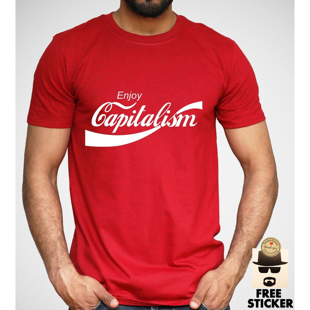 熱銷字母印花享受資本主義 T 恤搞笑模仿 T Karl Marx 男士時尚禮品上衣 569493