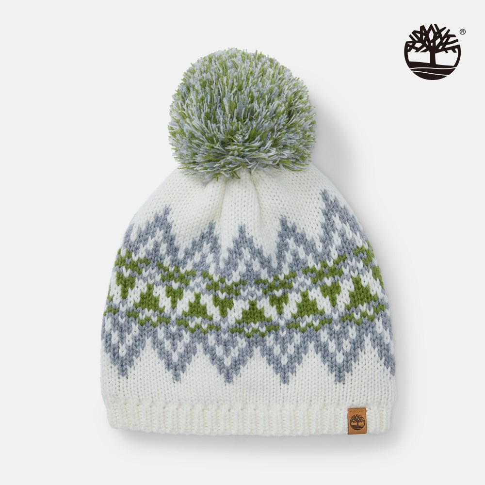 Timberland 中性奶油色針織毛帽|A2PYF108
