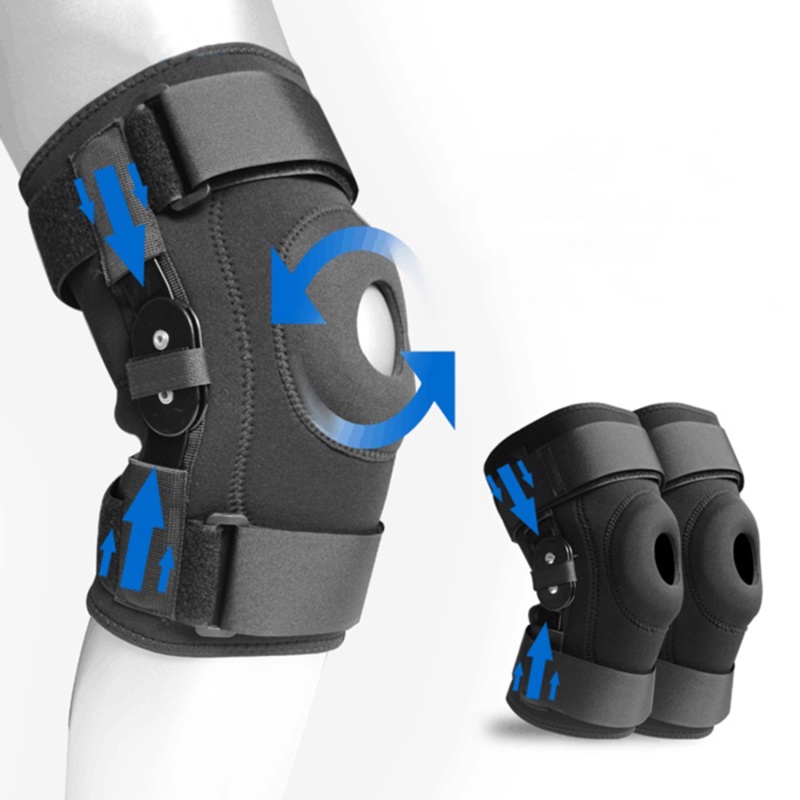 (QMBX)可調節護膝支撐髕骨保護器合金鉸鏈運動穩定器護膝包裹