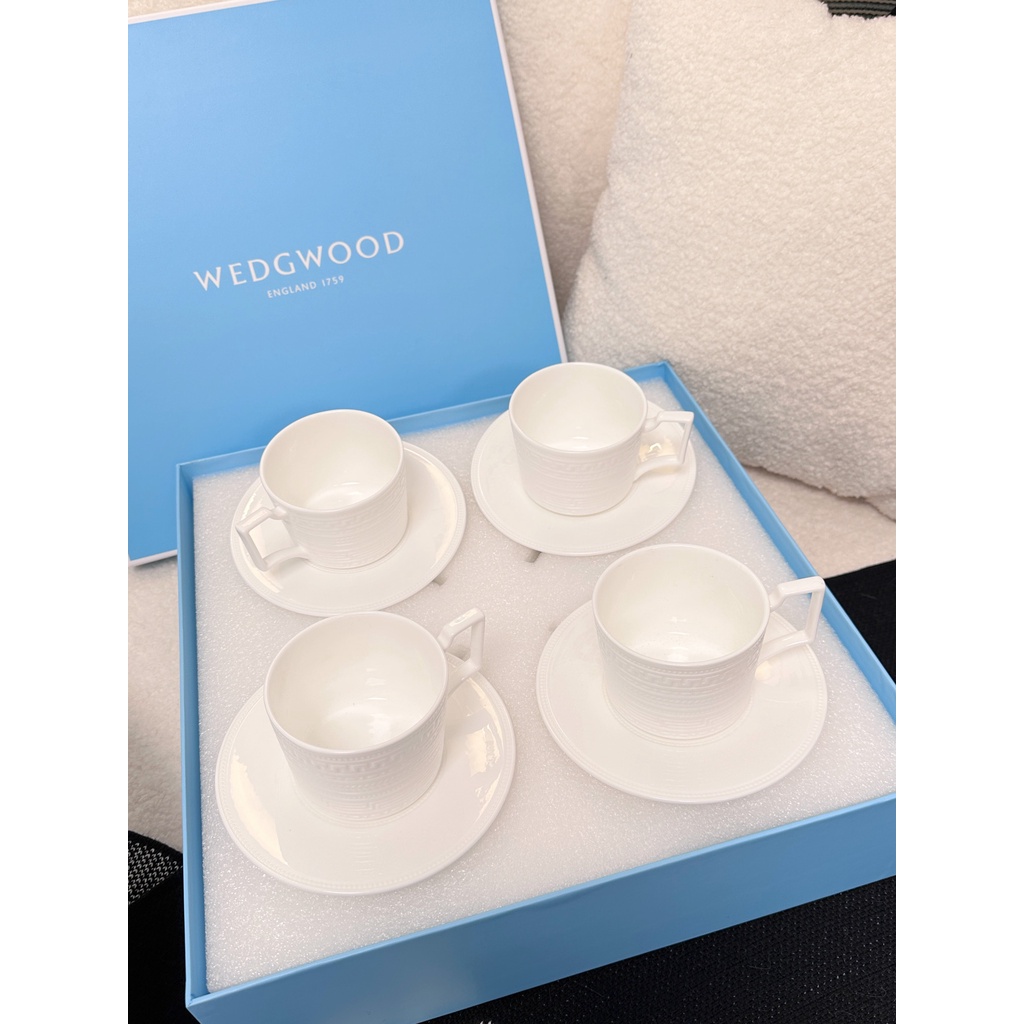 Wedgwood 骨瓷咖啡杯 杯具套裝 簡約復古 歐式奢華下午茶 高檔精緻 全套包裝