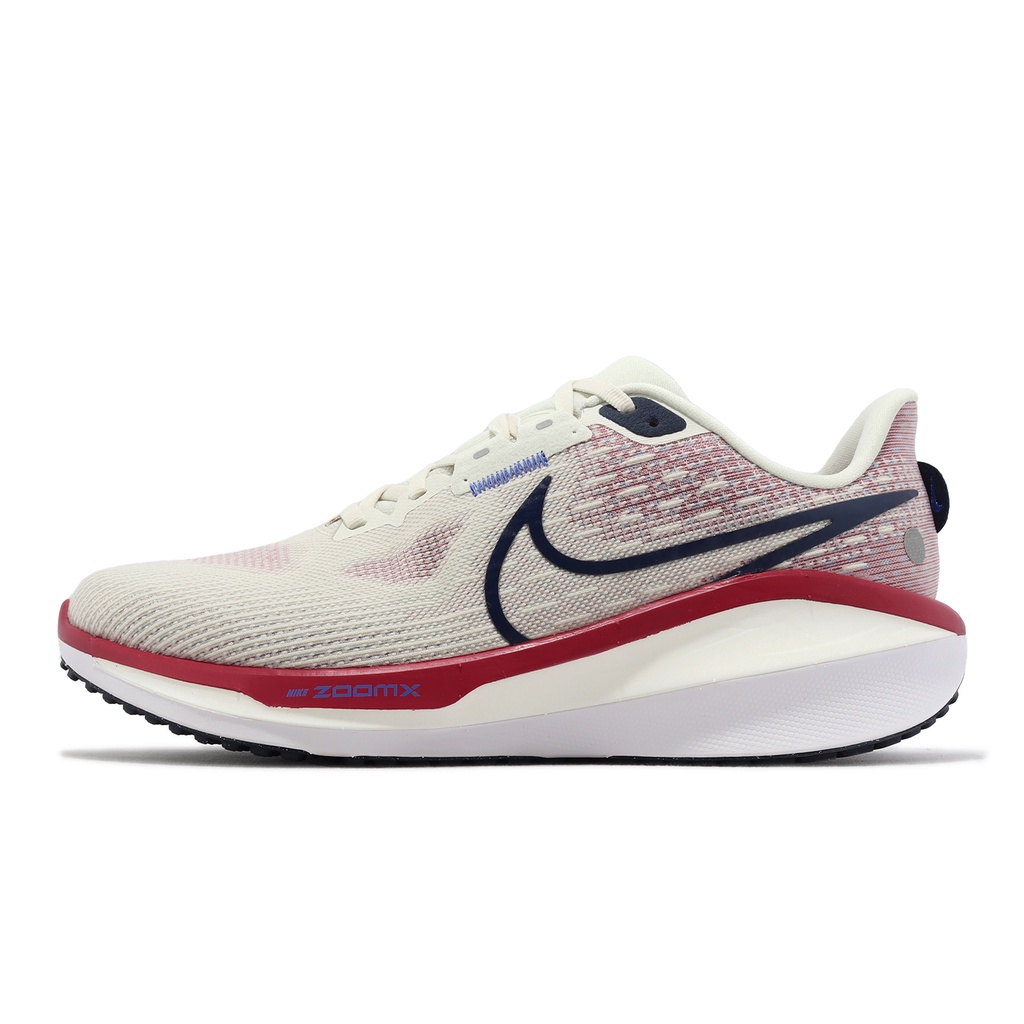 Nike 慢跑鞋 Vomero 17 米白 紅 路跑 男鞋 ZoomX 運動鞋 【ACS】 FB1309-003