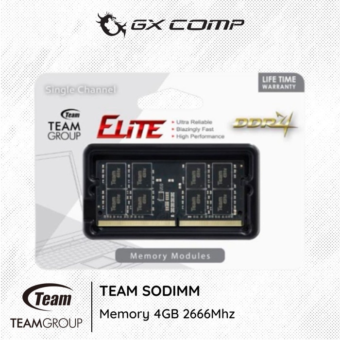 Team Elite Sodimm DDR4 4GB 2666 內存 Ram 筆記本電腦 2666
