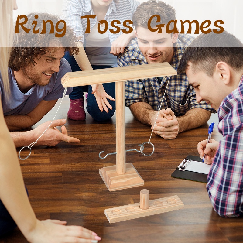 有趣的木環投擲遊戲,親子互動玩具兒童成人創意派對桌面遊戲