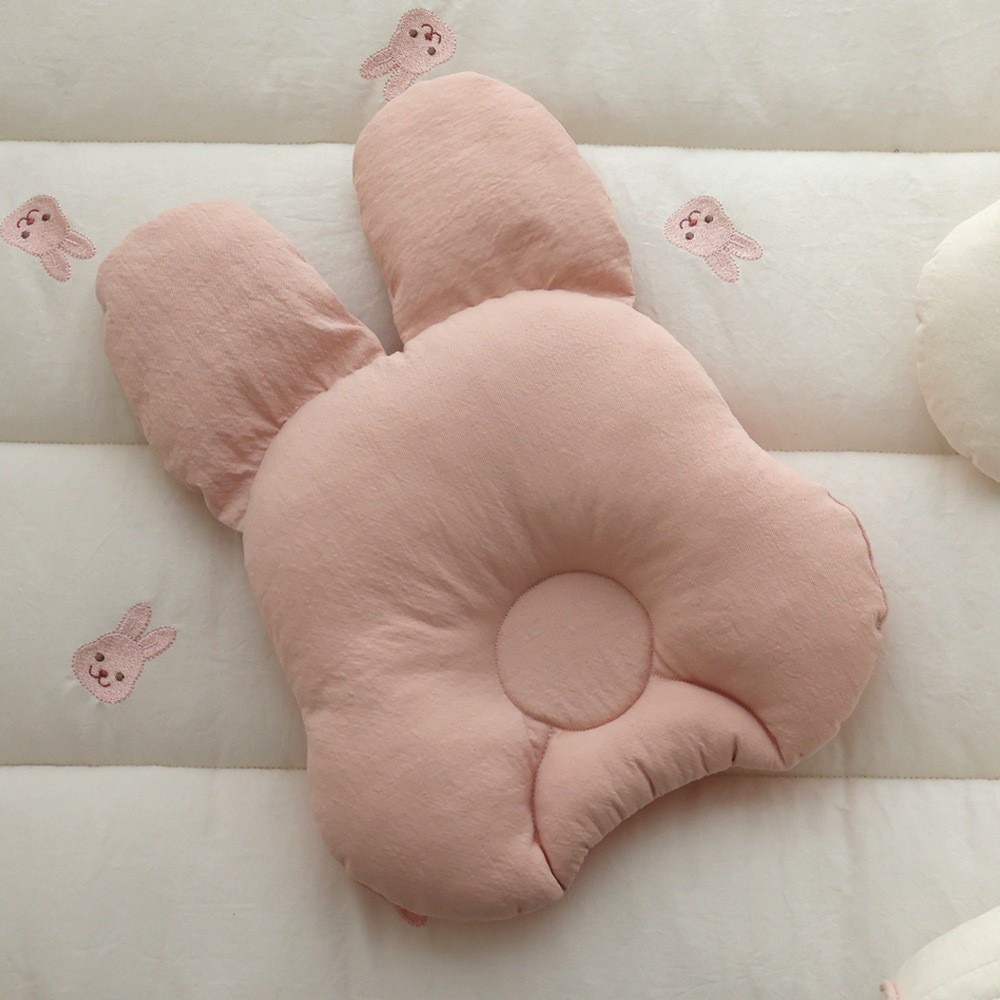 ins風韓版嬰兒定型枕 新生兒兔子造型枕頭 睡出好頭型 棉布寶寶睡枕