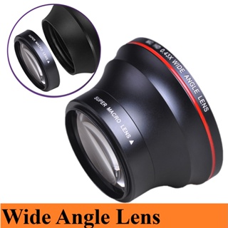 【小雅采薇】工廠直銷 適用於佳能尼康55MM 0.43X廣角鏡頭 魚眼鏡頭 二合一 相機附加鏡頭接口直徑 49mm 52