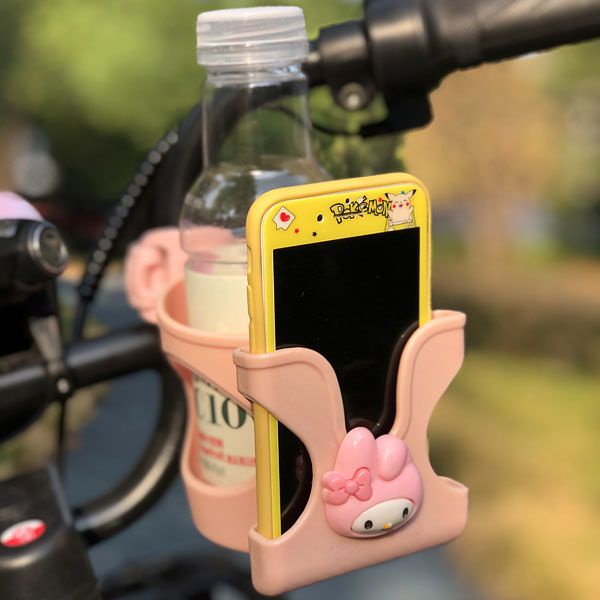 ✔電動車水杯架✔現貨 二合一奶茶水杯架手機架 腳踏車 電動車機車嬰兒車通用水杯 水壺架
