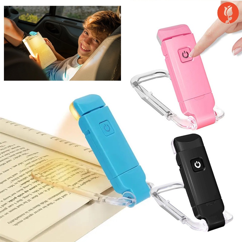 迷你便攜式 LED 夾書燈/USB 可充電書籍閱讀燈/亮度可調護眼閱讀燈