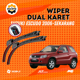 SUZUKI 2006 鈴木 Escudo 汽車雨刮器現在無框雙橡膠模型 1 套 2 件左右