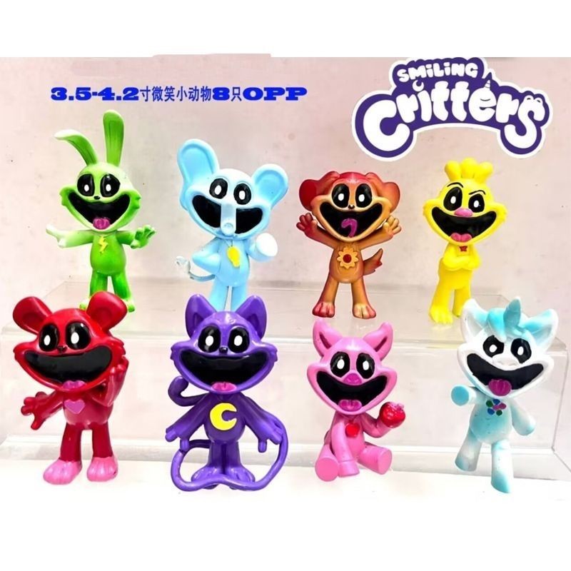 【現貨】poppy playtime 跨境新品恐怖微笑動物手辦系列波比公仔兒童玩具禮物桌面蛋糕擺件