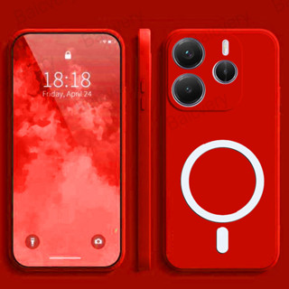 Redmi Note 14 4G 5G 軟 TPU 手機外殼保護套帶磁性貼紙的新手機殼