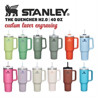 Stanley 40oz/1.1L Quengher H2.0 不倒翁帶手柄帶吸管蓋不銹鋼咖啡保溫杯汽車馬克杯保溫杯