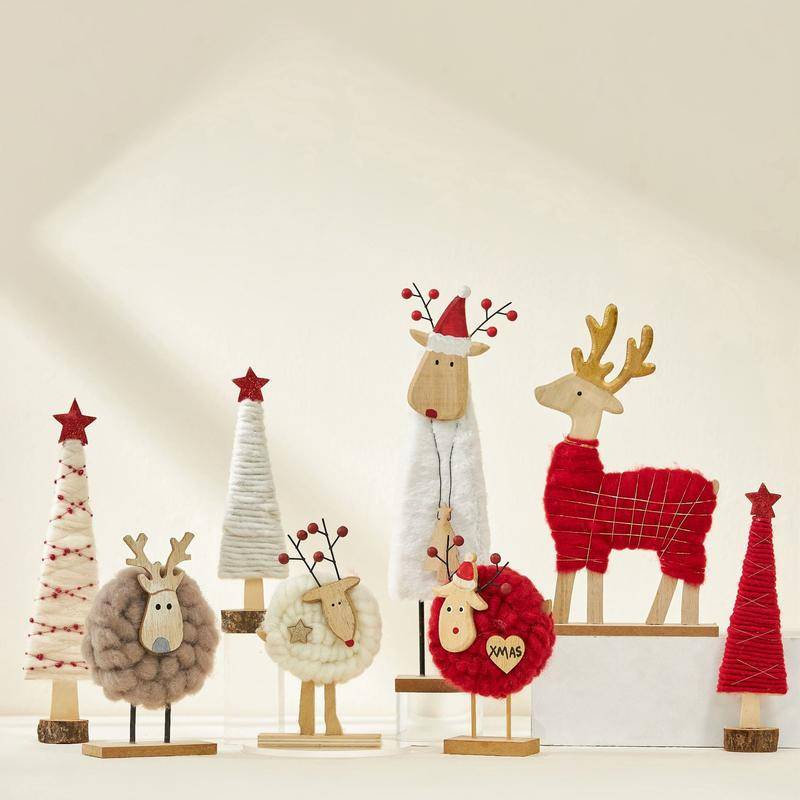 耶誕節裝潢 創意麋鹿老人聖誕樹 桌面擺件 聖誕節裝飾 店面佈置 羊毛氈迷你擺件 聖誕節禮品 聖誕禮物 聖誕節擺件