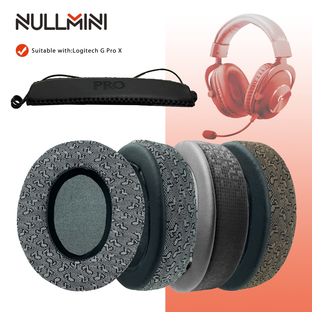 Nullmini 替換耳墊適用於羅技 G Pro X 耳機耳墊頭帶