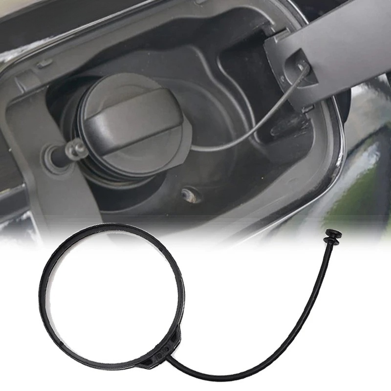 BMW 黑色橡膠油箱蓋拉線適用於寶馬 1/3/5/6/7 系列 / 耐用油箱蓋電纜吊索空氣帽繩索