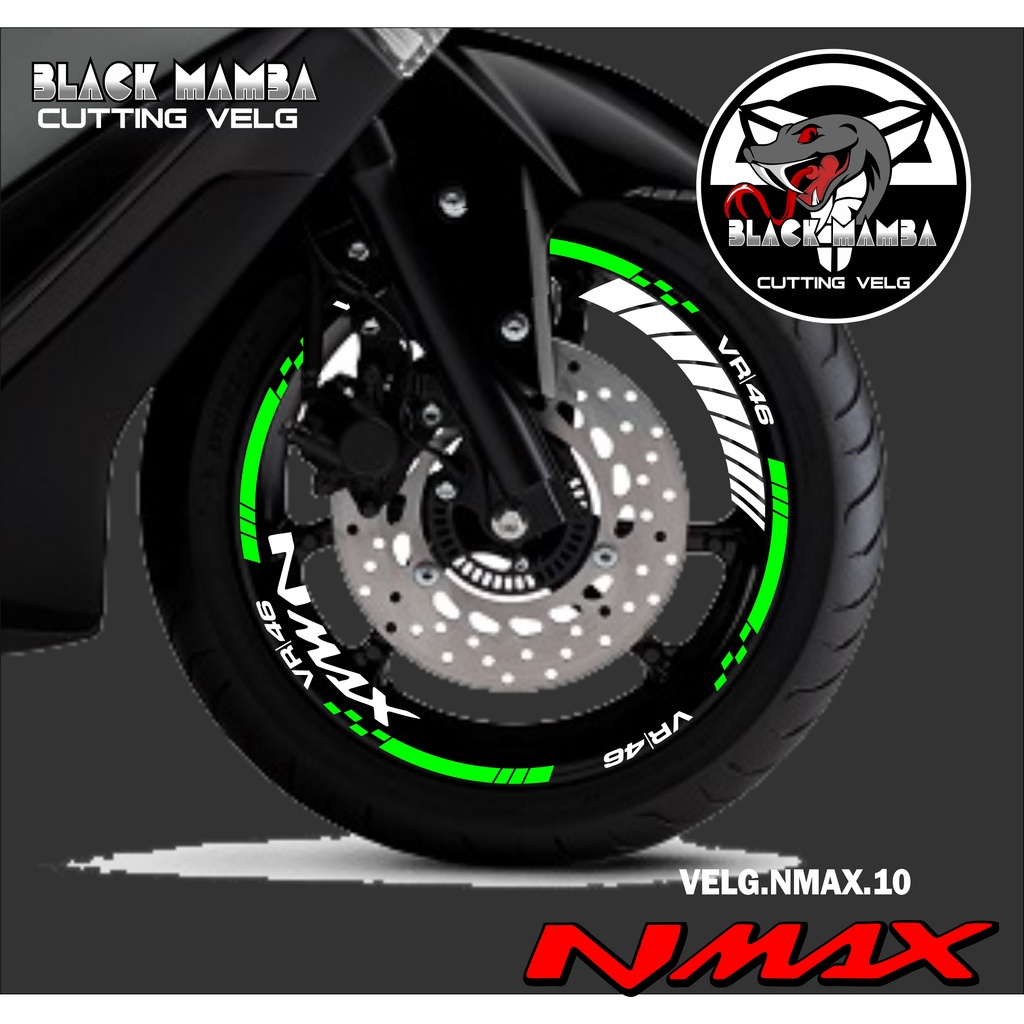 山葉 切割貼紙輪輞 NMAX 貼紙 LIS 列表變化輪胎/VELG YAMAHA NMAX 10