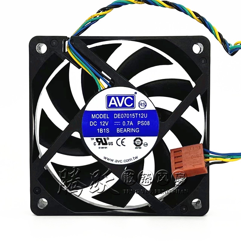 【專註】AVC DE07015T12U 7015 12V 0.7A 7cm 4針 大風量 CPU機箱散熱風扇