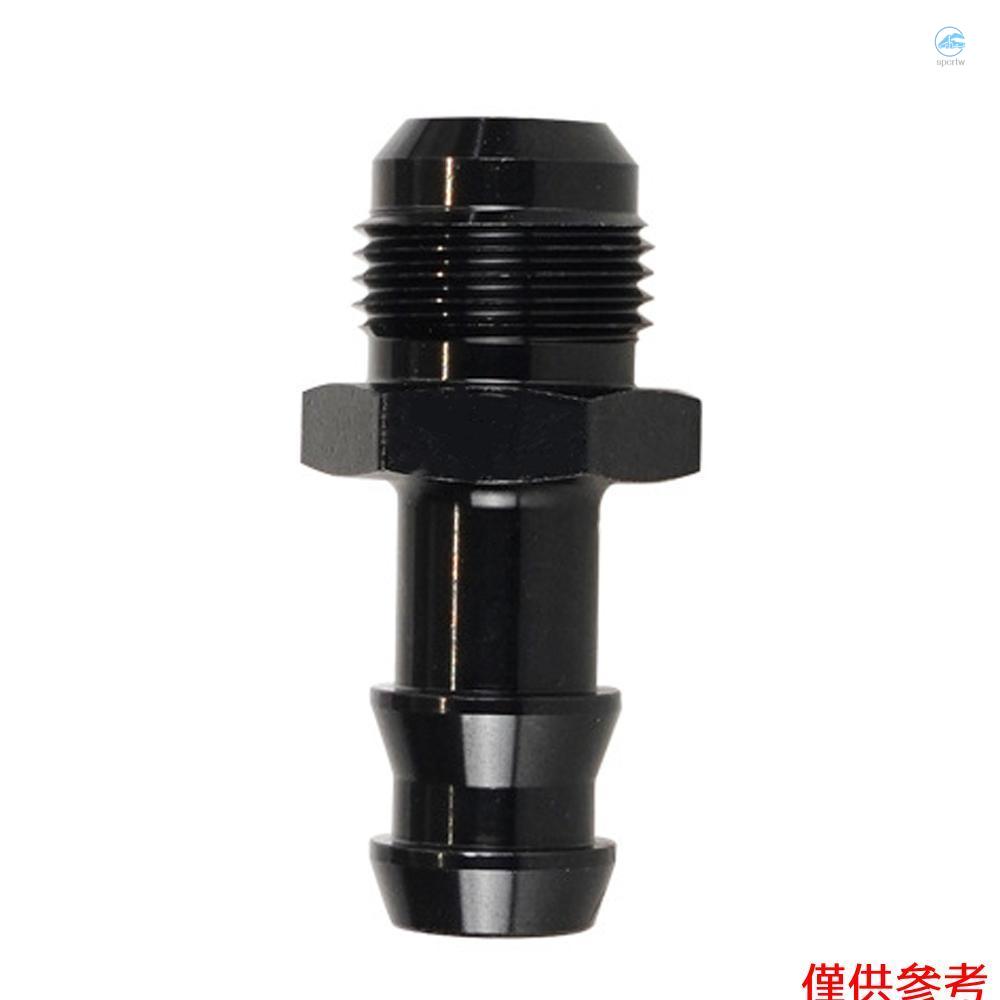 Crtw 軟管倒鉤接頭轉接器鋁製燃油管轉接器 6AN 公頭至 3/8 英吋推入式倒鉤管連接器