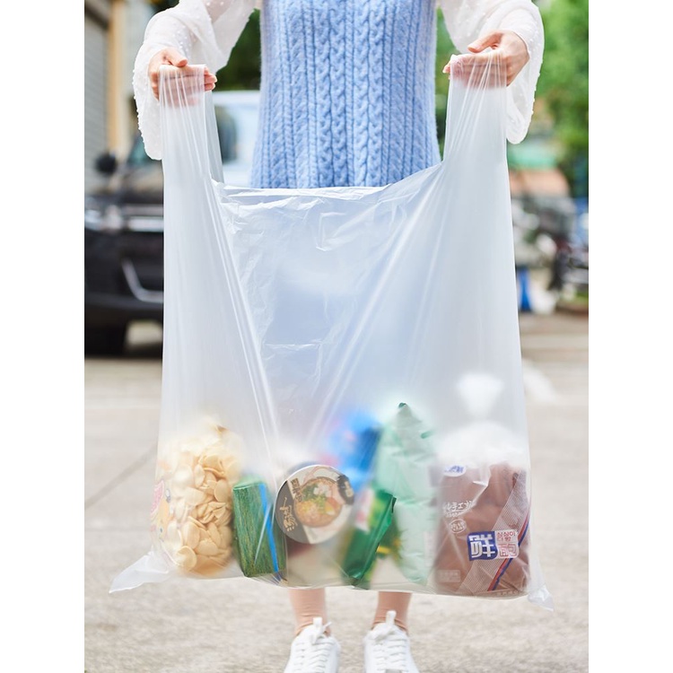 ♠家用大垃圾袋 手提式加厚大容量 背心式廚房次性塑膠袋中號特大號