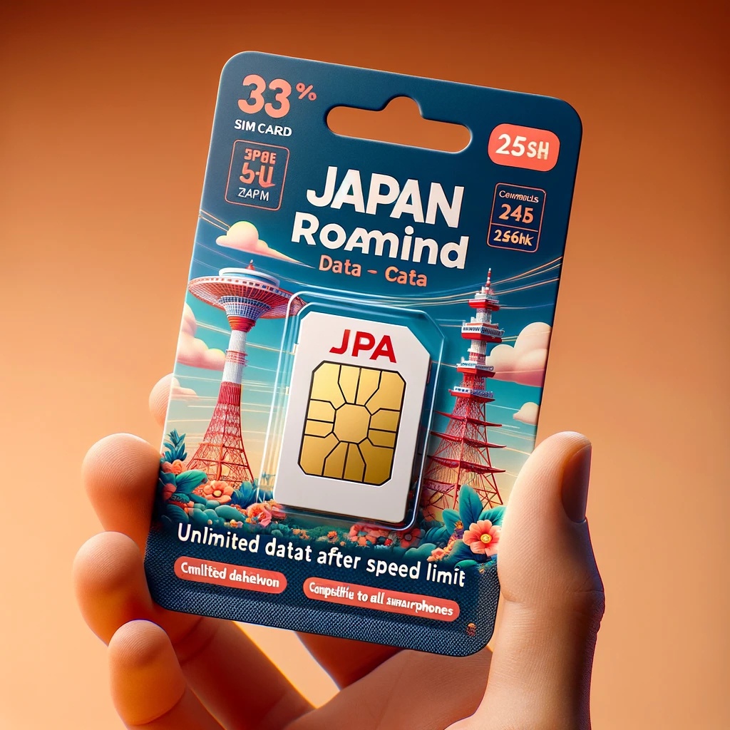 日本漫遊 SIM 卡 - 5D/8D/15D/30D 選項,1GB-10GB 高速數據,256kbps 無限後速,旅行,