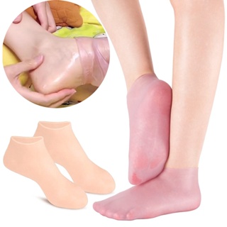 1 雙足部護理襪手套保濕矽膠 Gelx 襪子足部護膚保護器防開裂 Spa 家用