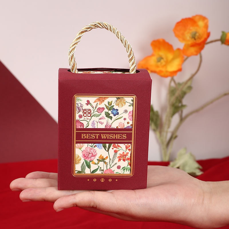 中式喜糖盒高級手提婚禮大號中國風貨源喜糖包裝盒結婚糖盒子創意
